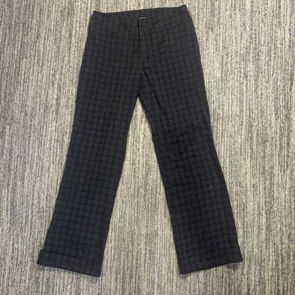 Tangents Womens Size 8 Black Purple Ankle Pants‎ Trousers Wide Leg Goth Academia - Picture 1 of 7